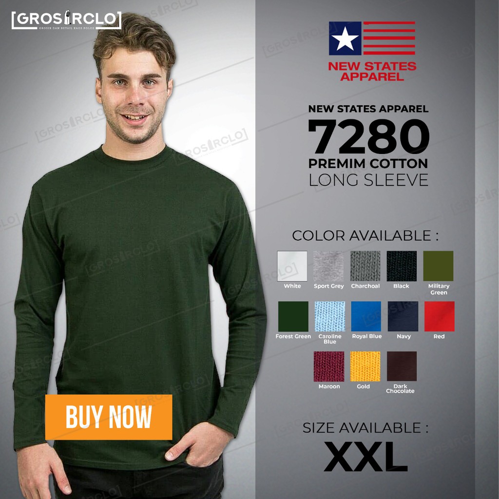  GROSIR  Kaos  Polos  New States Apparel 7280 Premium 