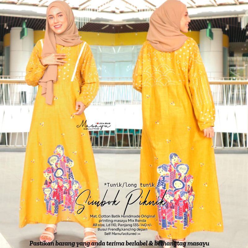 TUNIK BATIK SIMBOK PIKNIK ORI BY MASAYU
