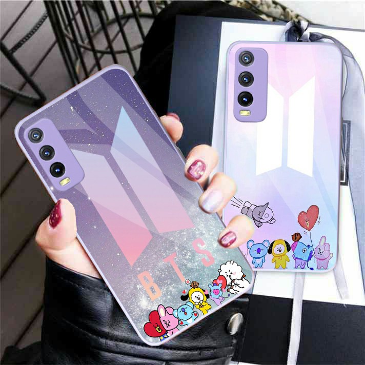 (SW) Softcase Kaca Ungu/Lilack Vivo Y20 Y12S Y20S Y15s Y21 Y21S Y33S Y30 Y30i Y50 Y12 Y15 Y17 softca