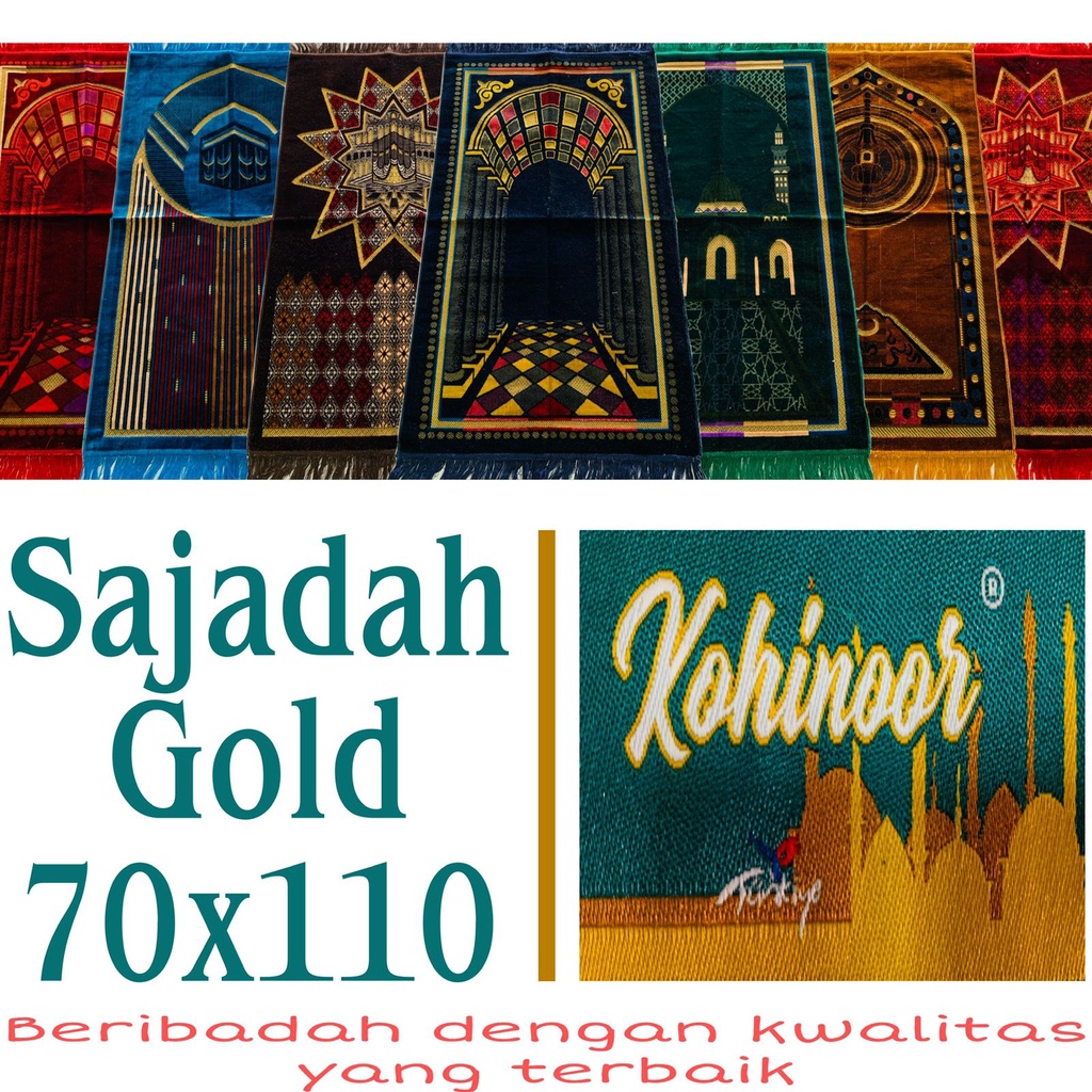 Sajadah Bulu KOHINOOR GOLD SPIEGEL Turki Turkey Turkiye / Sajadah Besar Tebal Murah