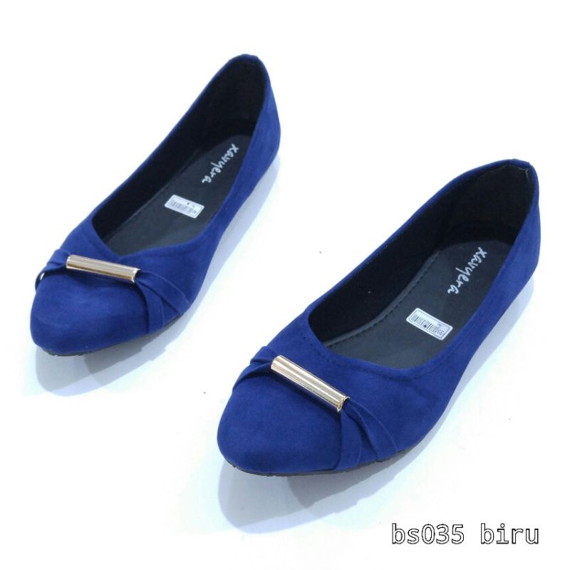 Borneo Sepatu Wanita Flat Flatshoes Bahan Kain Beludru by Xavyera kode bso35