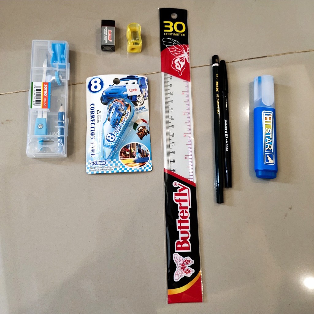 

PAKET 6 pulpen pensil alat tulis sekolah anak