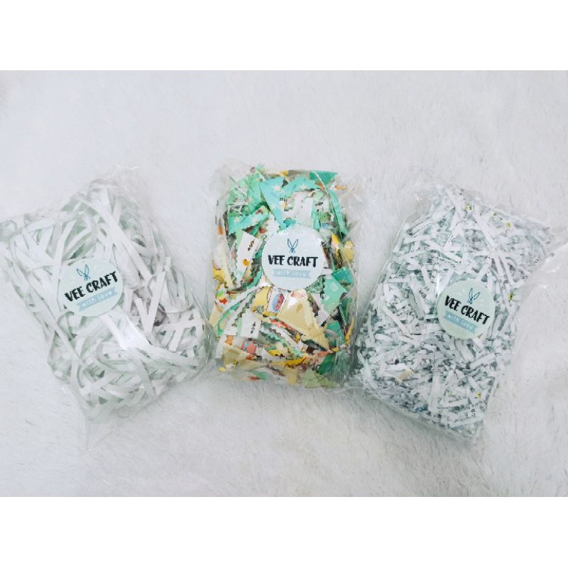 

paper craft hiasan Gift Box Filler Shredded Paper/isian parcel/kertas cacah/isi packing/kertas serut