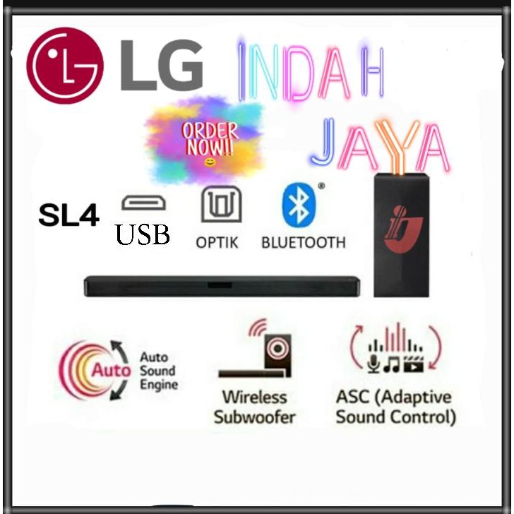 LG SOUNDBAR SL4 WIRELESS SUBWOOFER BLUETOOTH 2.1Ch 300W