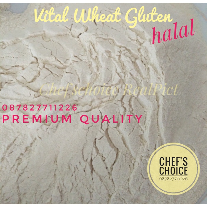 

PROMO [COD] Vital Wheat Gluten HALAL/ Tepung Gluten Organik Premium Quality 1 Kg