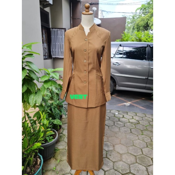 blazer busana kerja pemda set rok