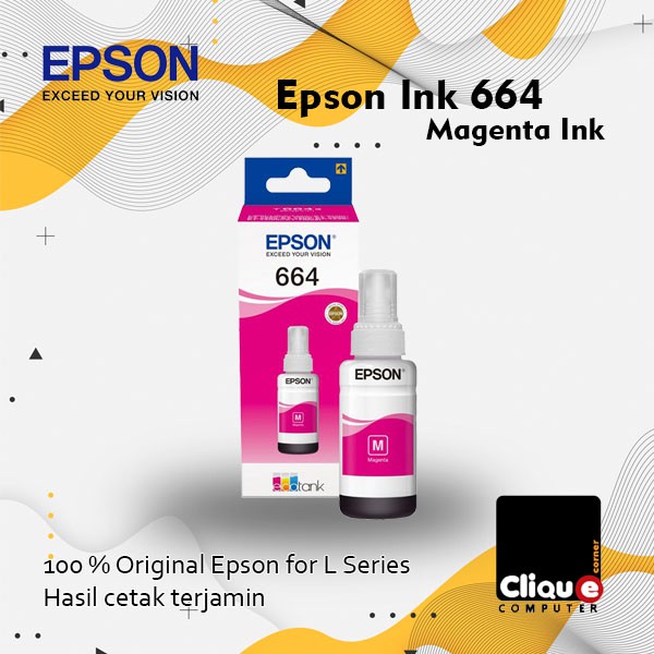 Tinta printer Epson Tipe 664 70ml Original Cyan Magenta Yellow Black