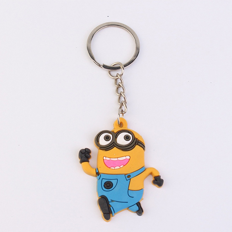 Gantungan Kunci Desain Kartun Minion Despicable Me Bahan Pvc Untuk Aksesoris Tas