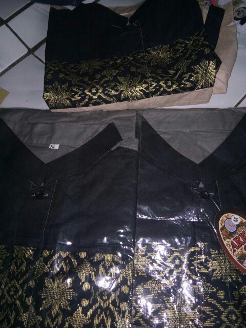 Bswart Batik Hrb026 Kenongo Hem Pendek Padi Pekalongan M L Xl Batik Pria Murah Modern Grosir Batik