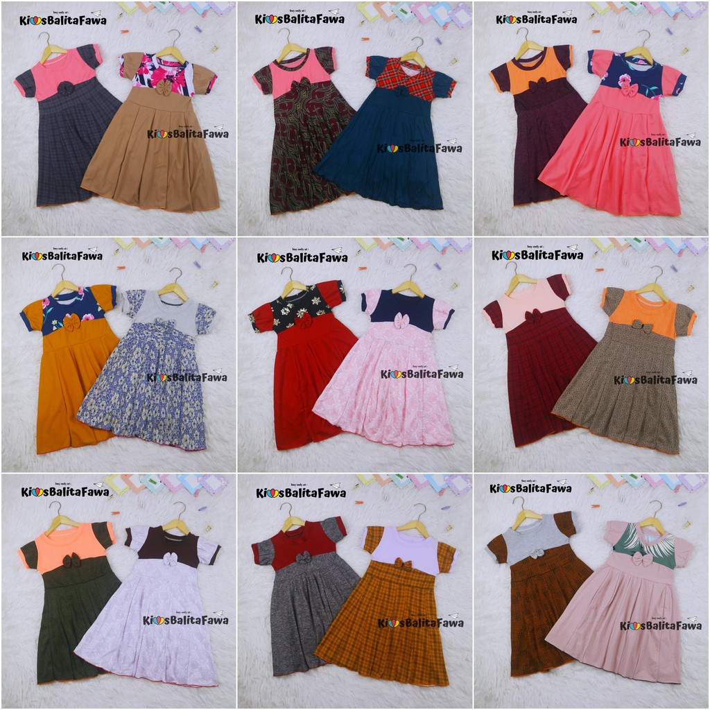 Dress Kelly 5-6 Tahun / Dres Pesta Murah Grosir Baju Anak Import Perempuan Harian Gaun Cewek