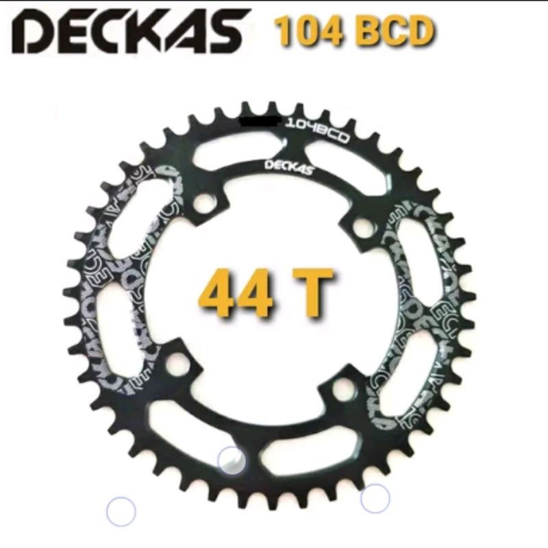 Chainring 44T BCD 104 MM Narrowide Alloy 7075 CNC - Chainring 44 T round narrow wide. DECKAS