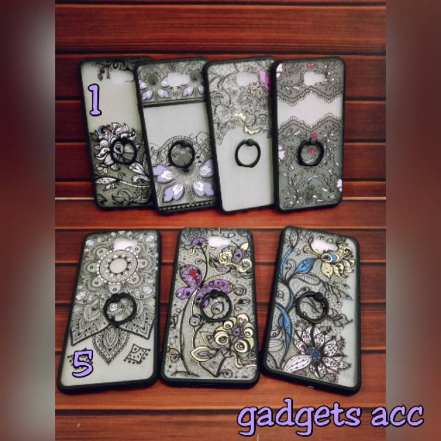 Case batik + ring for  Samsung J7+