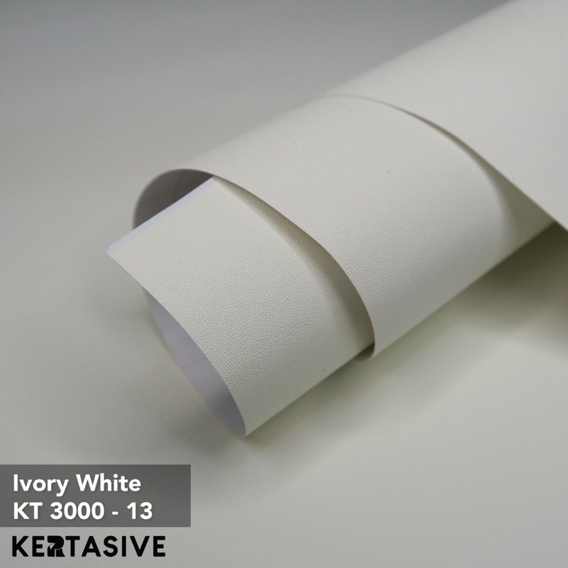 KERTASIVE - IVORY WHITE sticker stiker pelapis wallpaper lem putih dof dov pvc sheet decosheet deco 