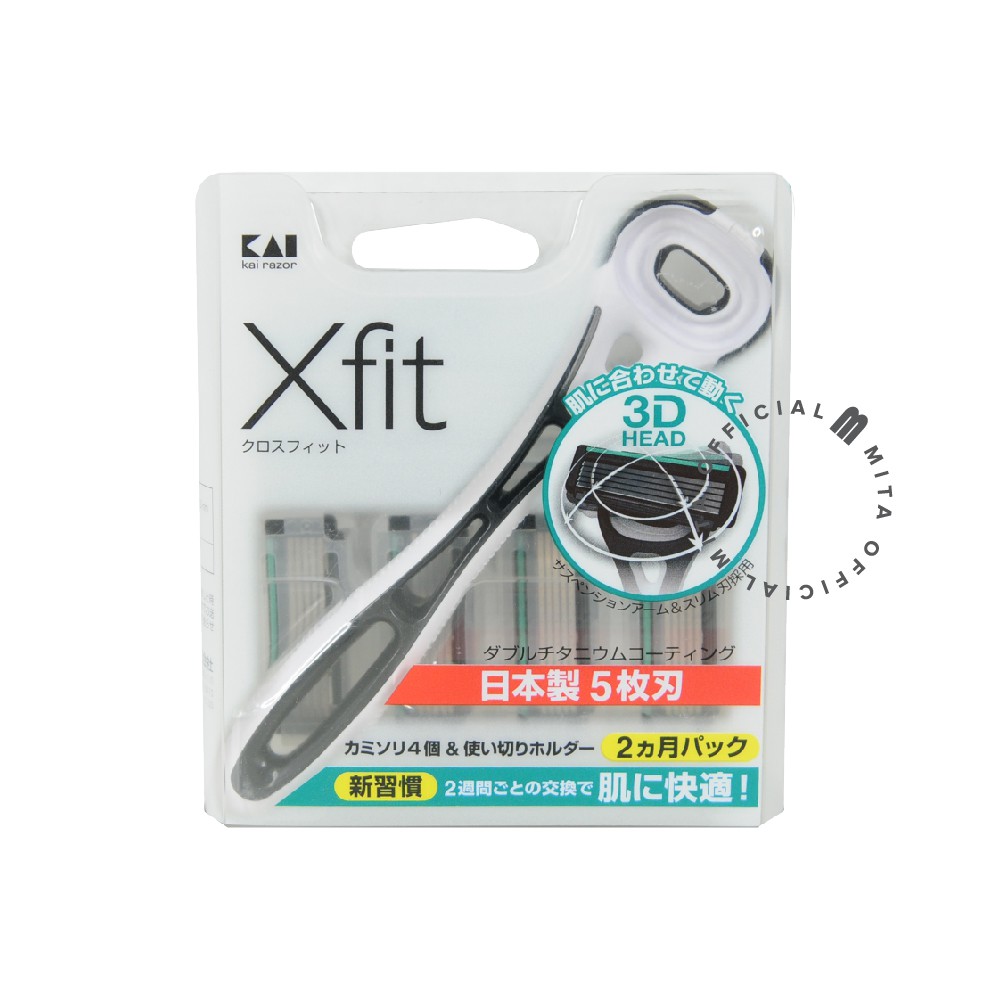 [MADE IN JAPAN] MITA KAI XFIT Cukuran Kumis/ Jenggot/ 5 Blade isi 4 XF54BN