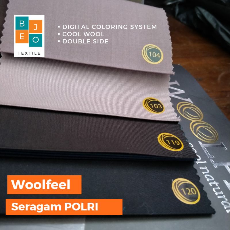 Kain woolfeel seragam Polri maxistyle