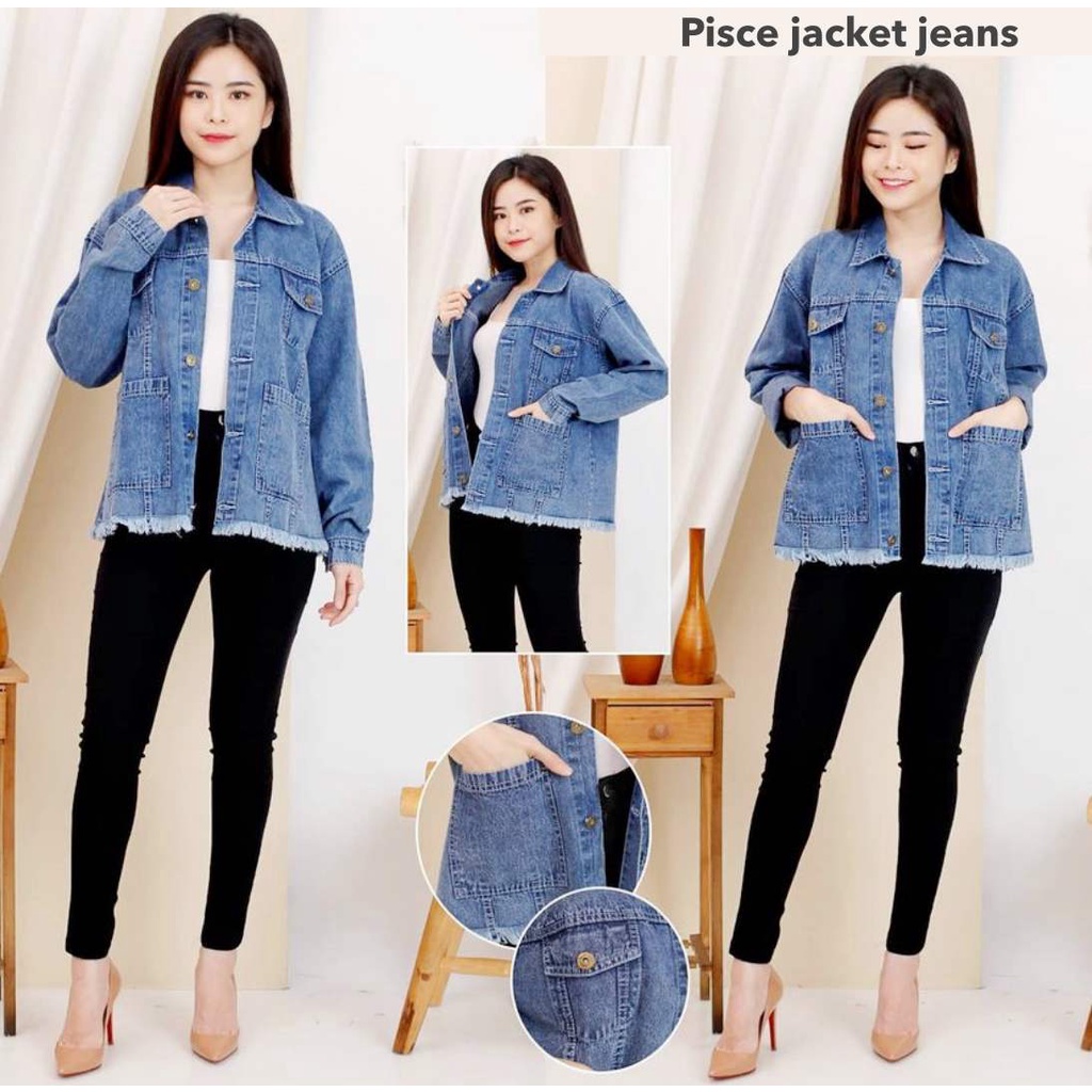 (ORIGINAL) Pisce jacket jeans wanita by Genijeans