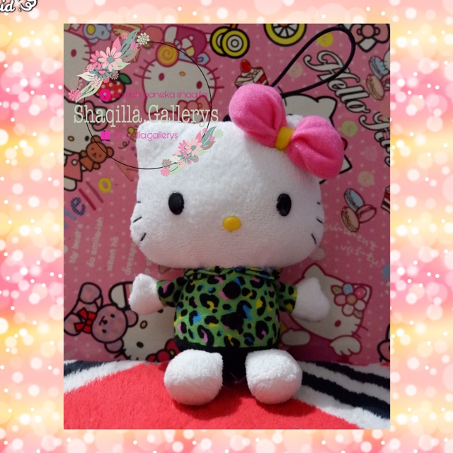 Boneka hello kitty leopard/hello kitty/hello kitty original/hk/hk ori/hk leopard