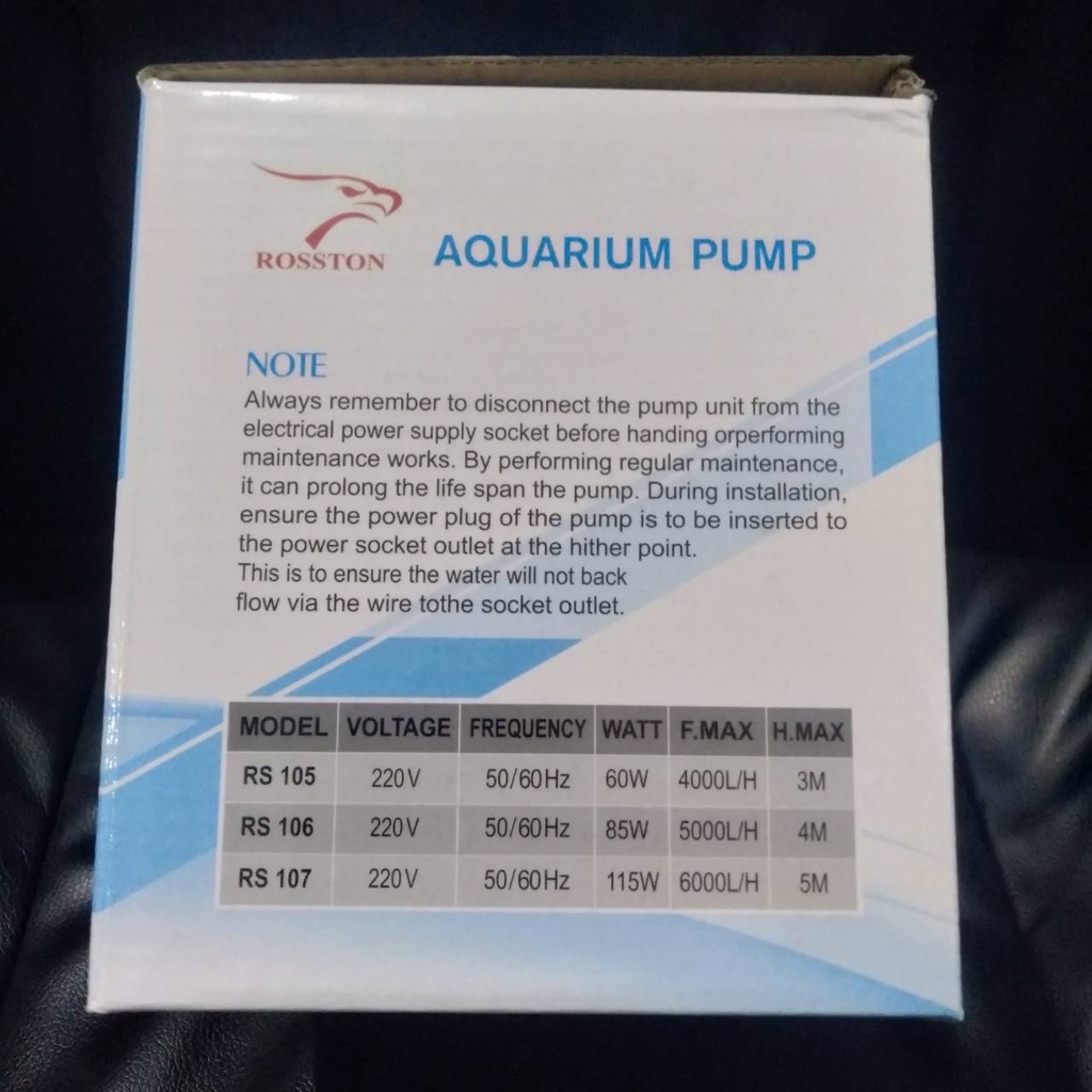 POMPA CELUP ROSTON RS 107 / ROSSTON RS 107 / WATERPUMP / POMPA AIR AQUARIUM &amp; KOLAM