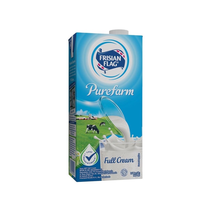 Promo Harga Frisian Flag Susu UHT Purefarm Full Cream 900 ml - Shopee