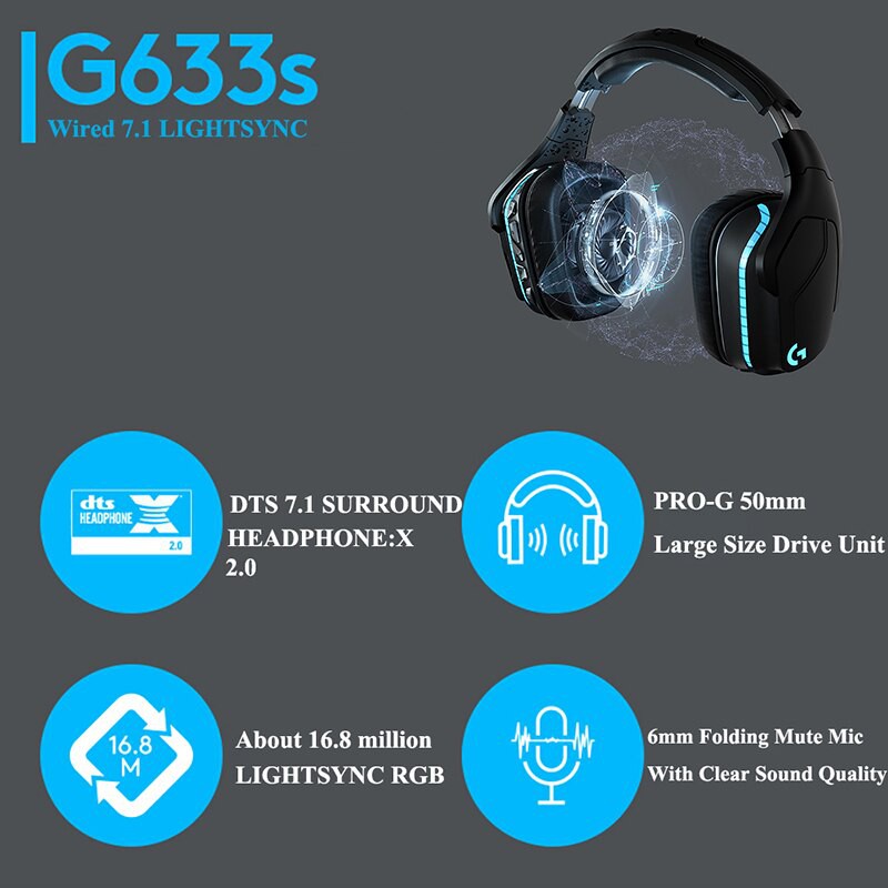 Logitech G633s 7.1 Wired Surround Headset