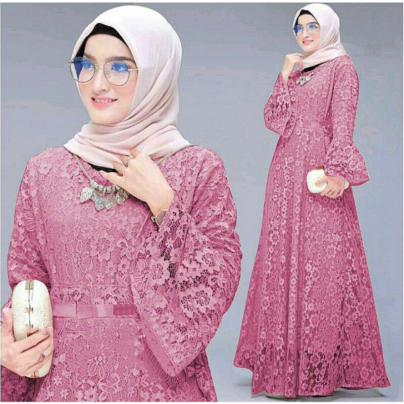 MAXI YUNITA BRUKAT TULANG PREMIUM / GAMIS PESTA BRUKAT/GAMIS KONDANGAN / GAMIS ACARA PESTA MURAH