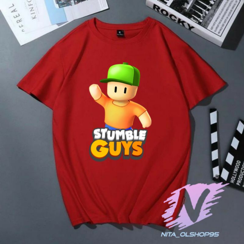 kaos stumble guys baju kaos anak stumble guys terlaris