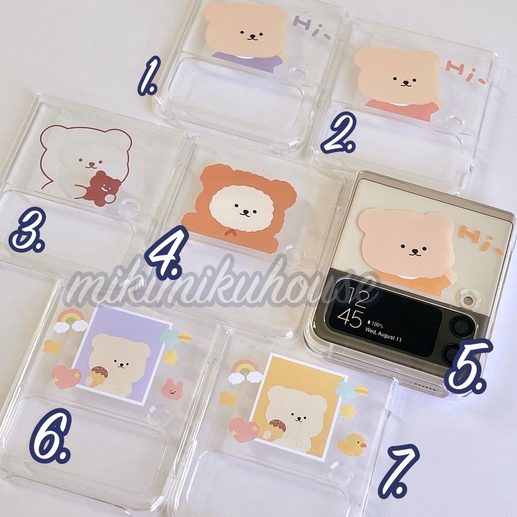 KOREA BAMTOREE Z FLIP 3 CASE CASING GALAXY SAMSUNG FRIENDS KOREAN LINE FLIP3 ZFLIP3 KAKAO BEAR BT21