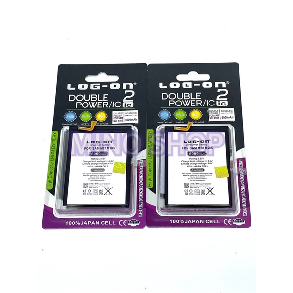 BATERAI SAMSUNG M20 M205 - M30 M305 - LOG ON DOUBLE POWER BATRE