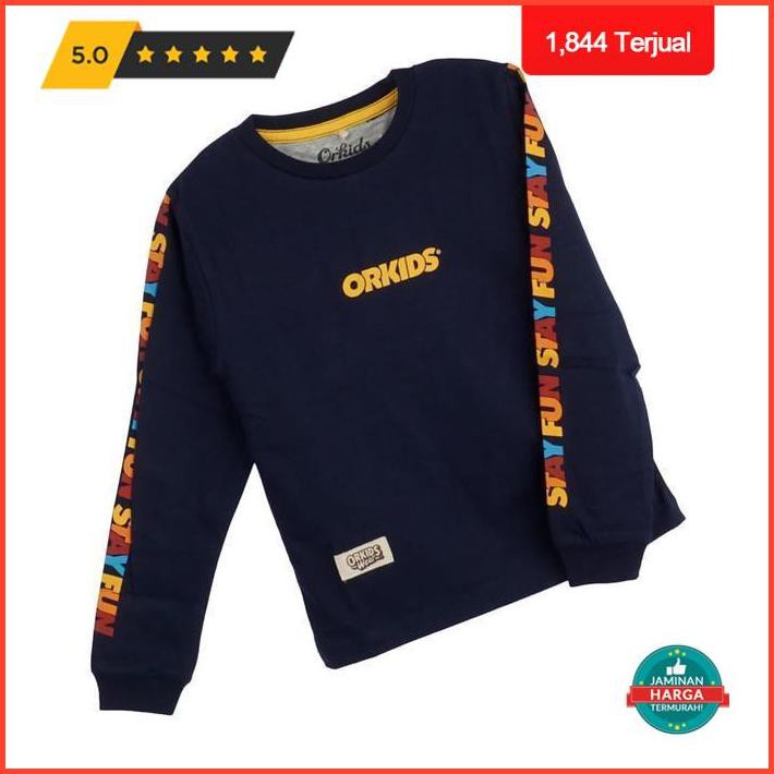Baju Kaos Anak Orkids Fun Navy - Xs Limited