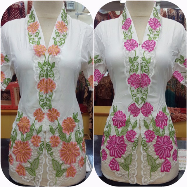 Kebaya Encim Modern Lengan Pendek Yk188 Shopee Indonesia