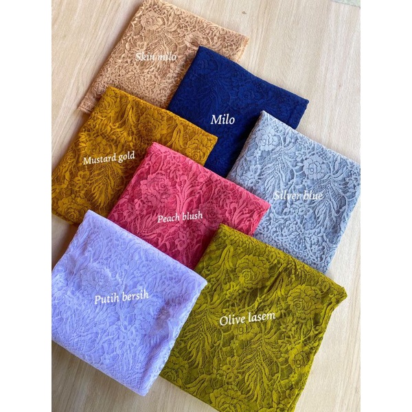 Kain Kebaya Semi italy bulu krisna / Kain Brokat Bali/ Kain Bali Bagus Murah/ Seragaman Kain/ Kain K