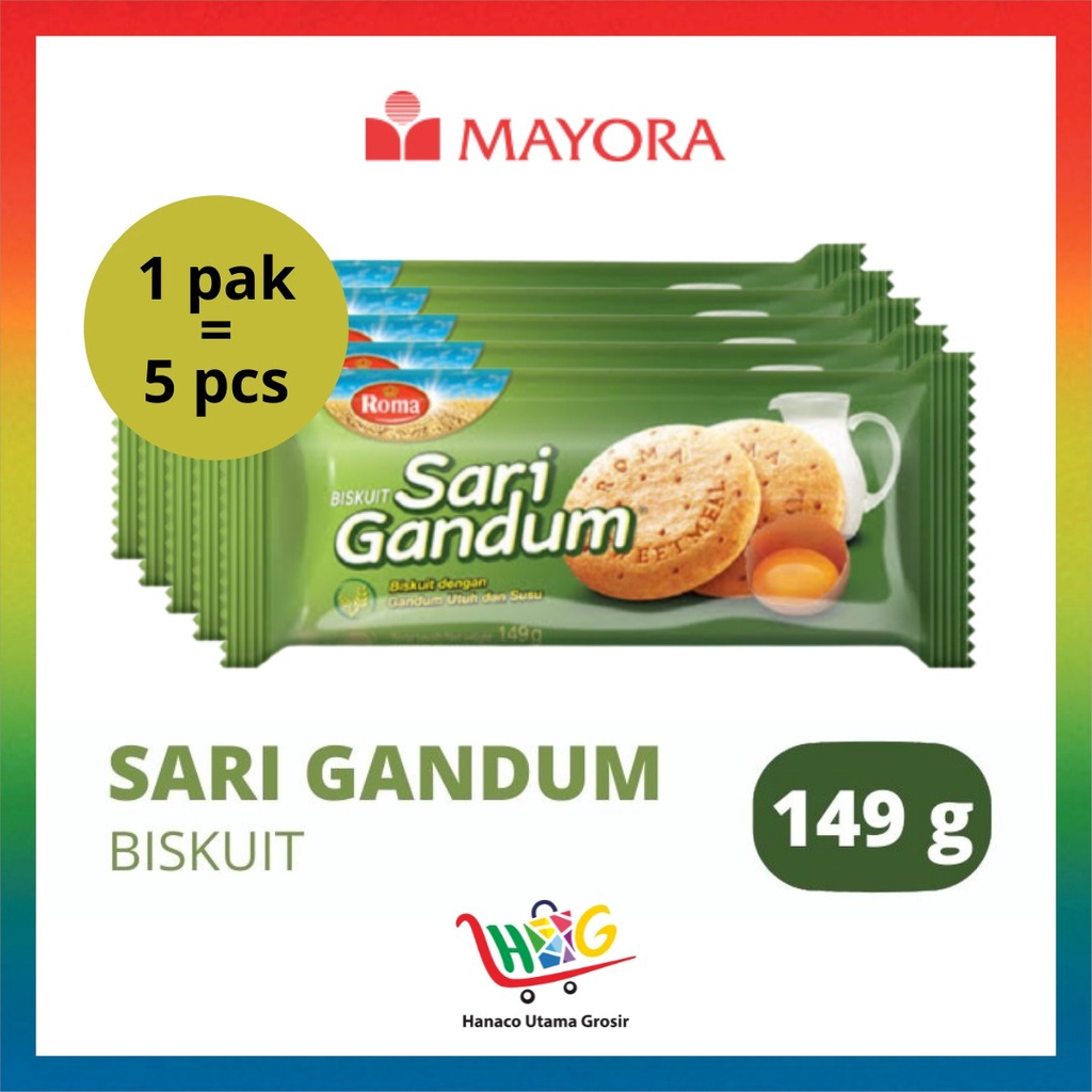 Roma Sari Gandum Original Roll [ 5 X 149 g ] [ 1 PAK ]