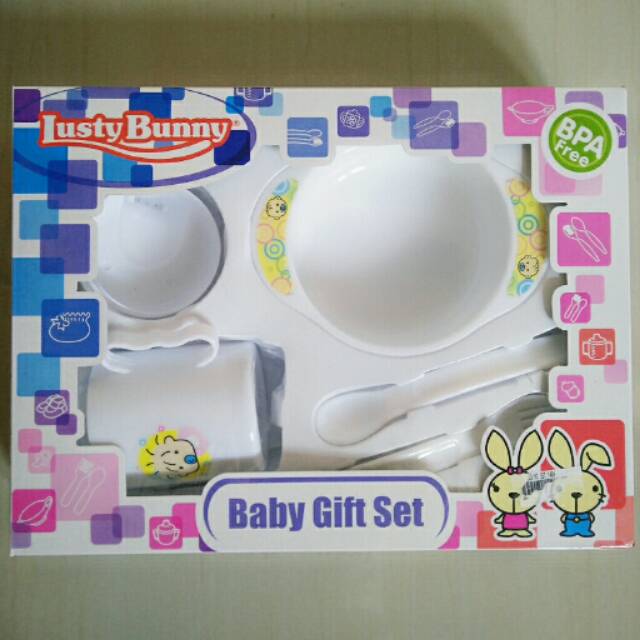 lusty bunny baby gift set