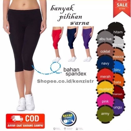 CELANA LEJING WANITA LEGGING PENDEK JUMBO XXL LEGGING JUMBO SPANDEK STD DAN JB BISA BAYAR DI TEMPAT