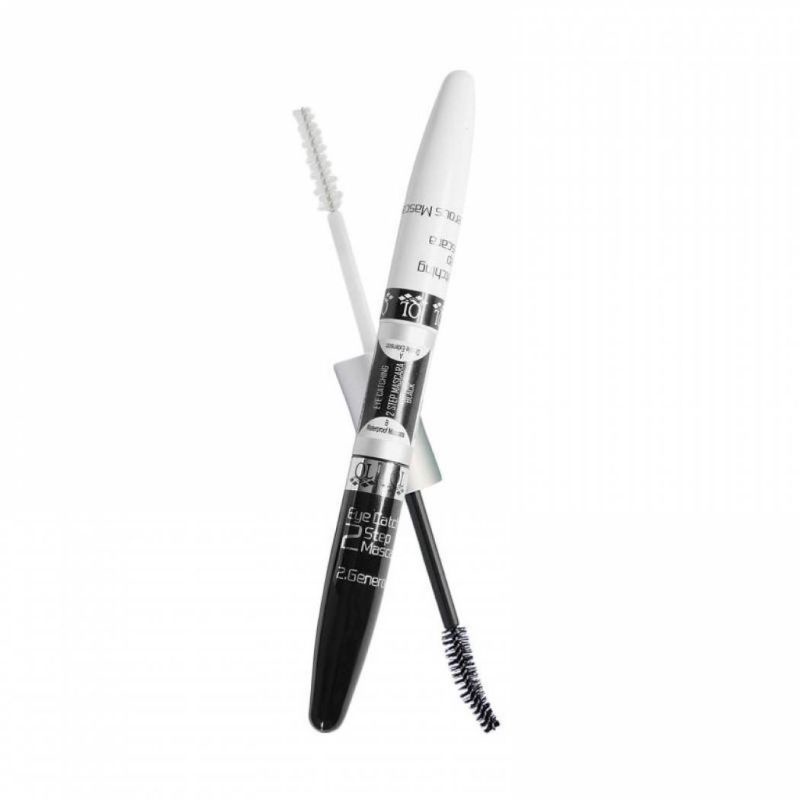 Ql Maskara 2 Step 2in1 Black&White Eye Catching Waterproof Maskara