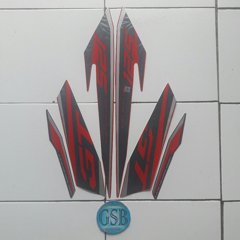 Variasi Stiker Motor Mio soul gt 125 2016 merah