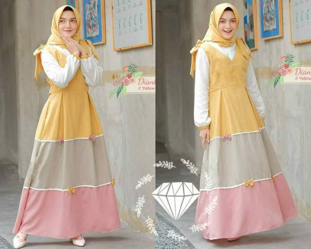 DRESS DIANKA, DRESS, MOSCREPE, GAMIS, MUSLIM