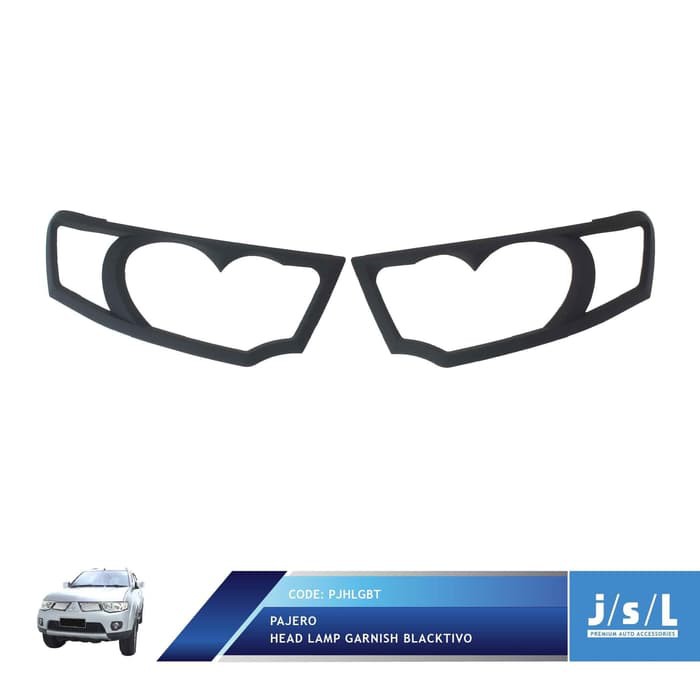 Aksesoris Variasi Tambahan JSL Garnish Lampu Depan Pajero Sport Head Lamp Garnish Blacktivo