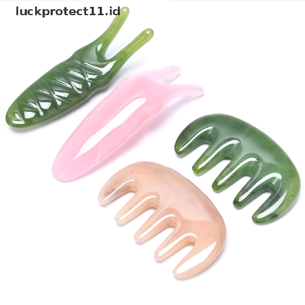 &lt; Luckprotect11. &lt; LuckproteksiId &gt; Alat Pijat Gua Sha Kristal Alami Untuk Wajah / Mata / Hidung