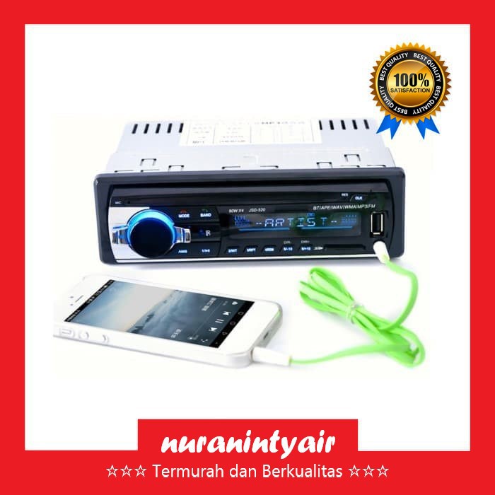 Tape Single Din Audio Mobil Bluetooth USB MP3 FM Radio