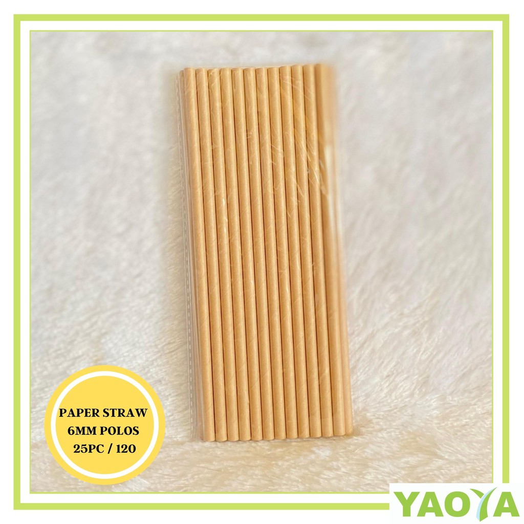 Paper Straw 6MM Polos 25PC / 120