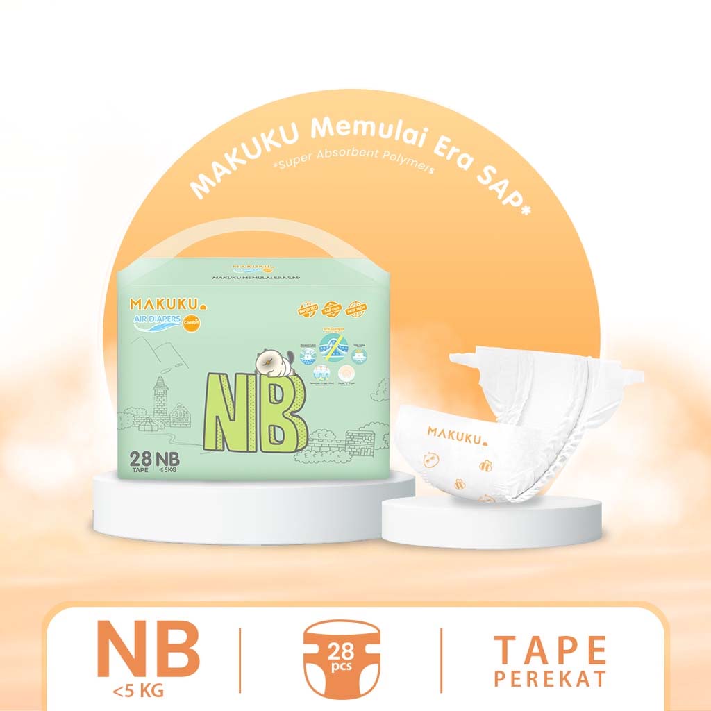 Makuku SAP Diapers Comfort / Slim / Slim Care (NB28 / S36 / L32 / M34 / XL32 / XXL28)