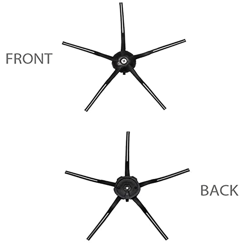 Sikat sisi 5 lengan hitam untuk penyedot debu robot xiaomi roborock s7 T7s Plus G10 T8 Q7 Max Q5 Q5+/ Q7 Max + S7 MAXV Ultra plus G10S/G10S Pro