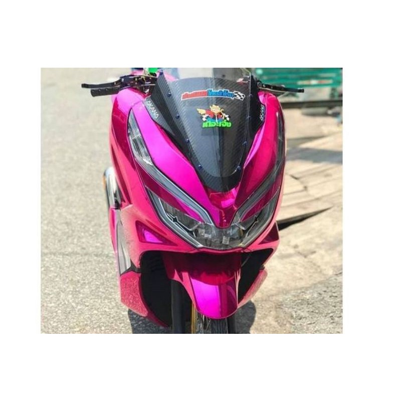Stiker Skotlet warna Pink chrome stiker motor Chrome