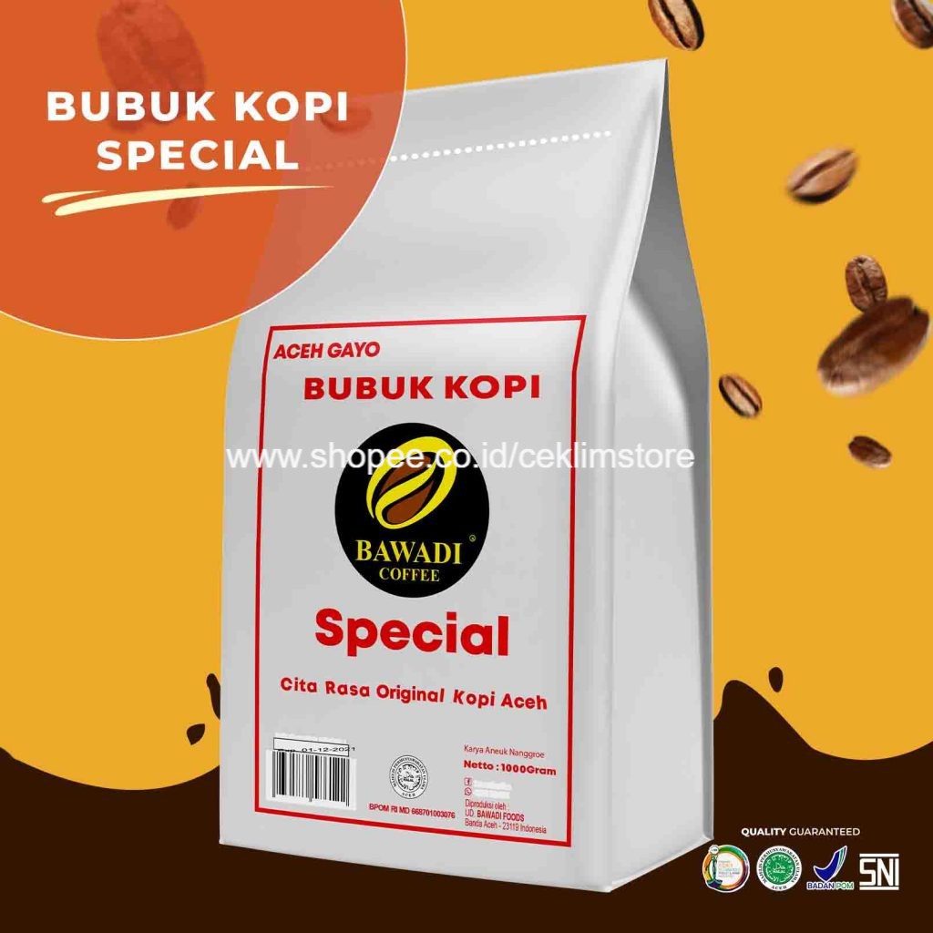 

Kopi Bawadi Robusta Gayo Bubuk Halus 500 Gr