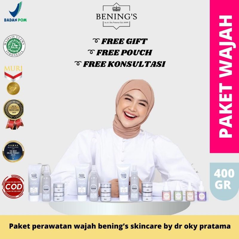 BENINGS SKINCARE DR OKY PRATAMA PAKET EXLUSIVE BRIGHTENING ACNE | BENINGS CLINIC | BENING'S SKINCARE