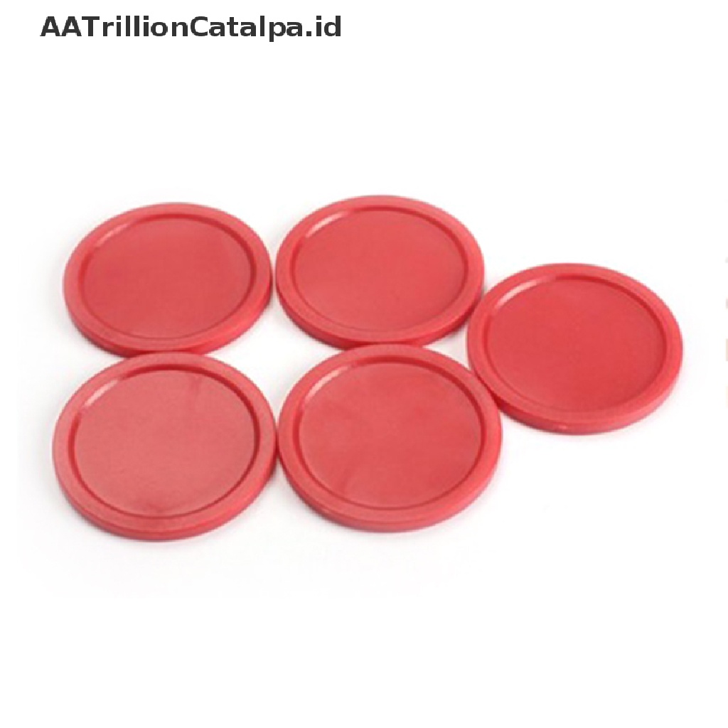 Aatrillioncatalpa 5Pcs Pucks Meja Hockey Mini 51mm Warna Merah Untuk Anak