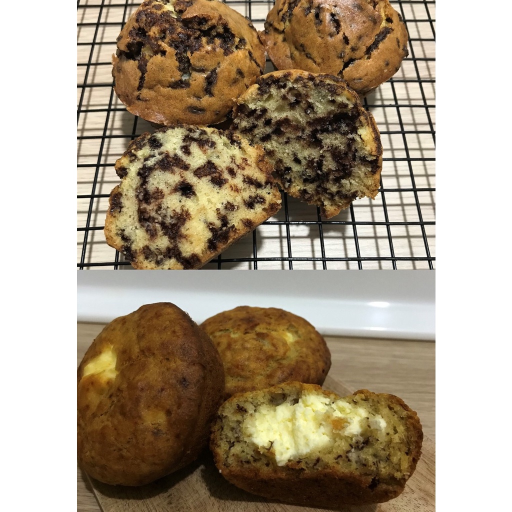 

Mix Banana Muffin / Muffin Pisang isi Keju dan Cokelat per Lusin