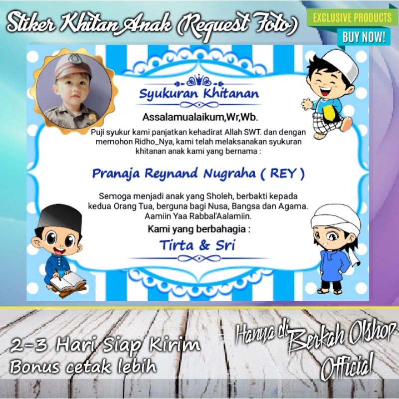 √ 9+ Tasyakuran Walimatul Khitan: Contoh Undangan - ONPOS