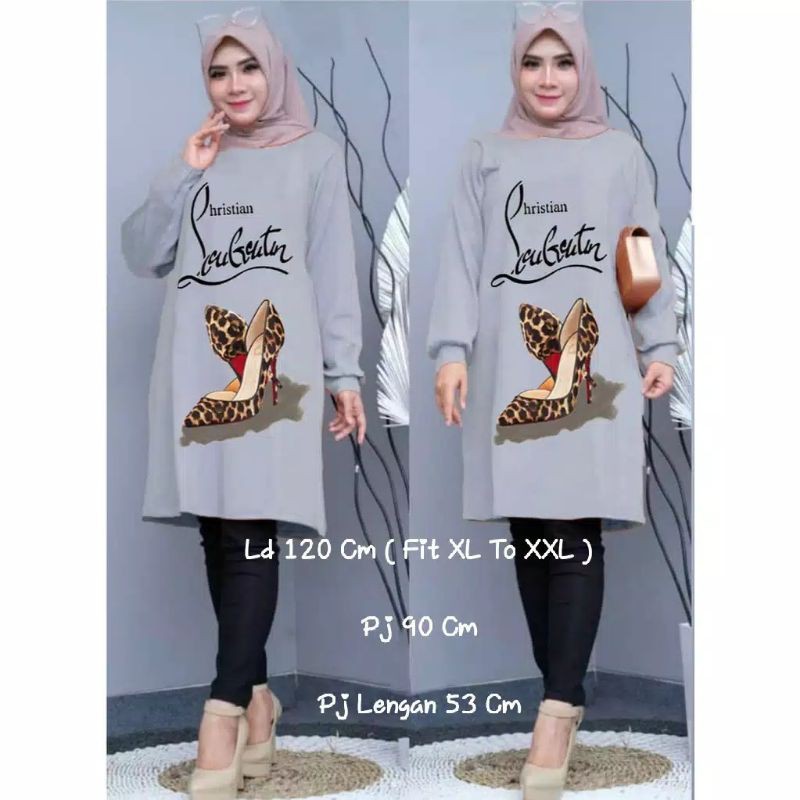 Tunik Jumbo Sepatu ( LD 120 cm ,P 90 cm)